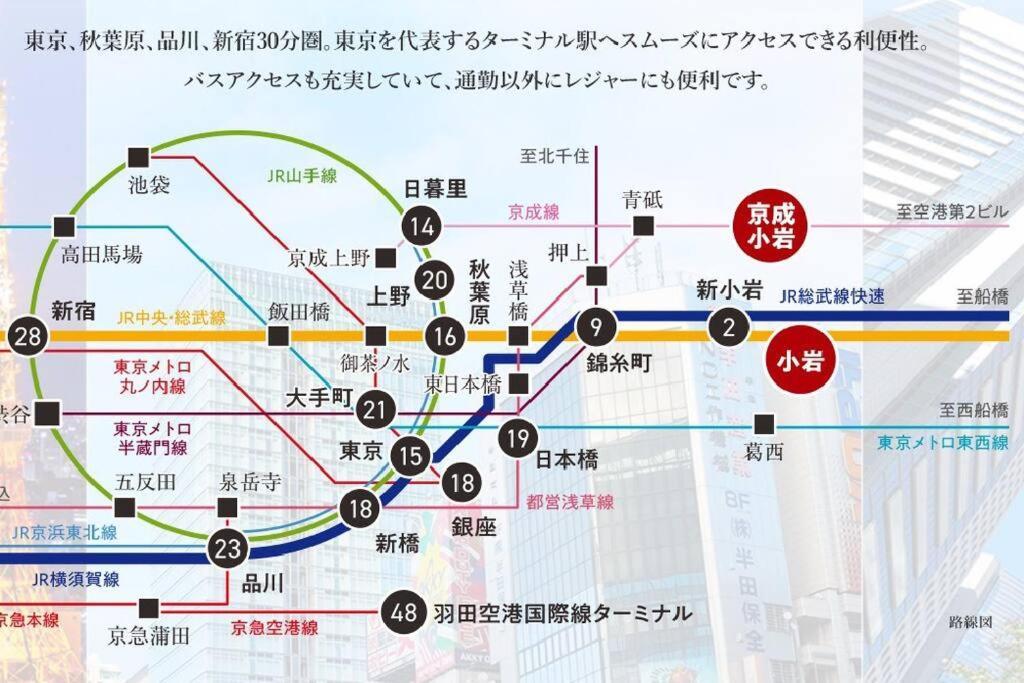 Appartamento Jinghouse小岩 Direct To Shinjuku/airport/close To Station *